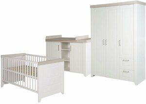 roba® Babyzimmer-Komplettset »Felicia«, (Set, 3-St), mit Kinderbett, Schrank und Wickelkommode