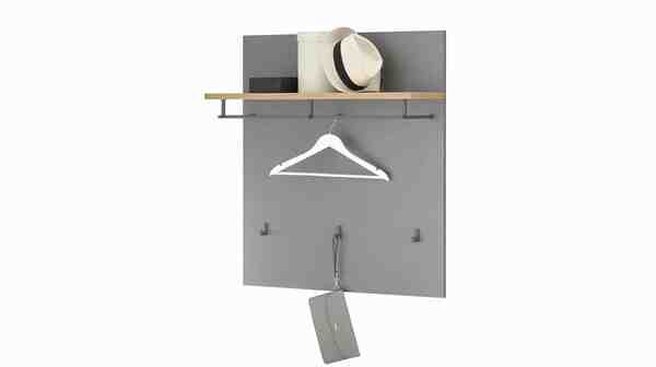 Bild 1 von Wandgarderobe anthrazit - Artisan Eiche 85 cm - MILAN