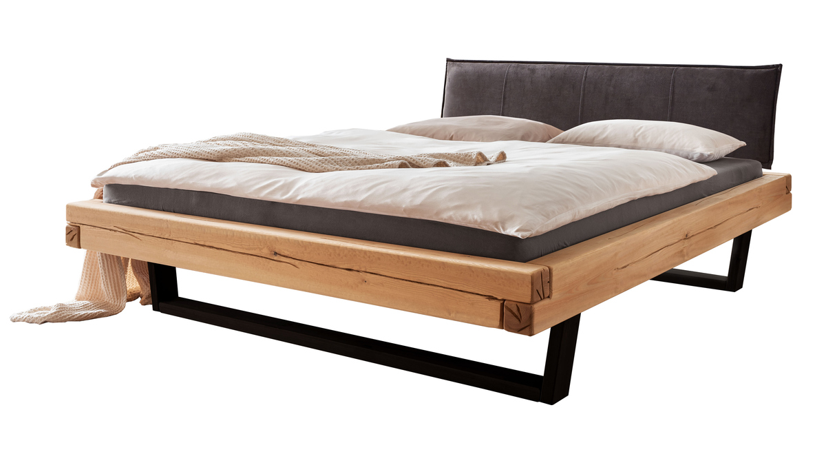 Bild 1 von Balkenbett Massivholzbett 140 x 200 cm Kiefer geölt gebeizt - SVEA