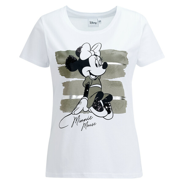Bild 1 von Minnie Maus T-Shirt mit Pailletten WEISS