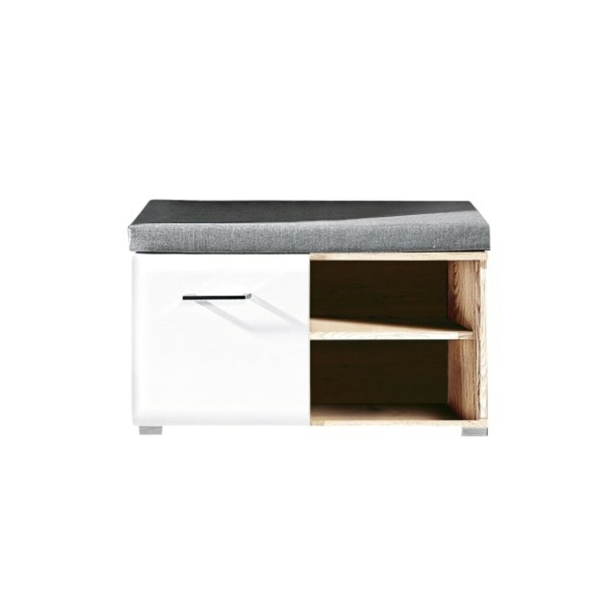 Bild 1 von Garderobenbank Funny Silbereiche-Dekor/Weiß Struktur 84 x 37 x 40 cm