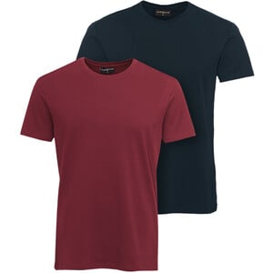 2 Herren T-Shirts mit Rundhalsausschnitt DUNKELROT
