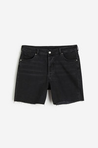H&M+ 90s Cutoff High Waist Shorts Schwarz in Größe 48. Farbe: Black