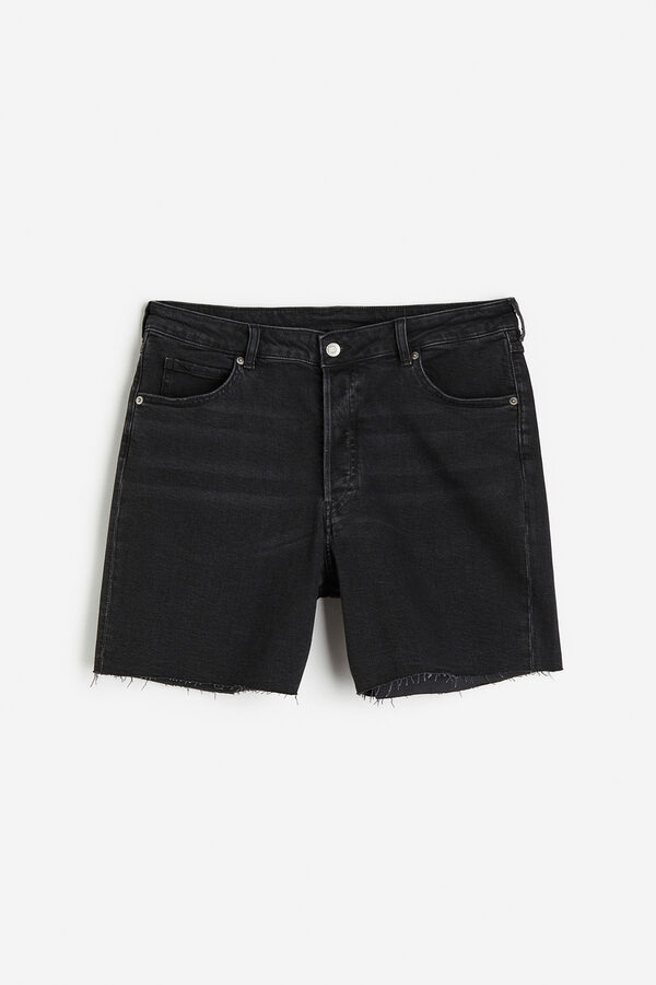 Bild 1 von H&M+ 90s Cutoff High Waist Shorts Schwarz in Größe 48. Farbe: Black