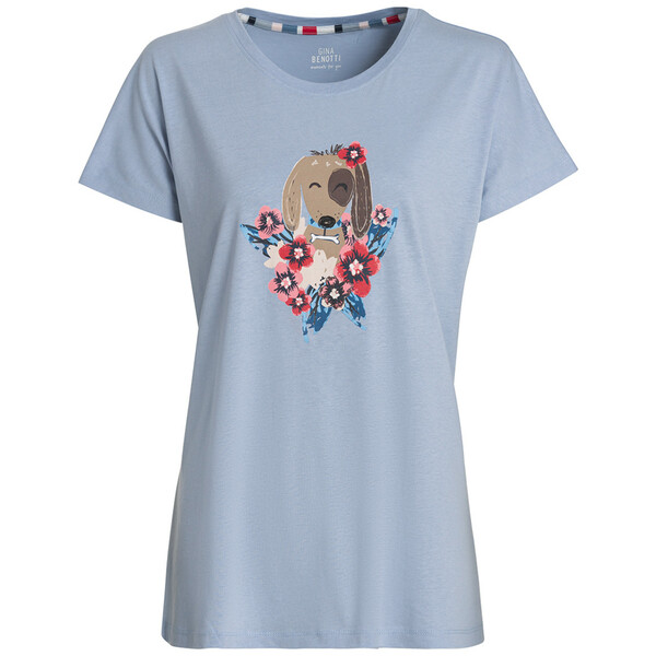 Bild 1 von Damen Schlafshirt mit Print HELLBLAU