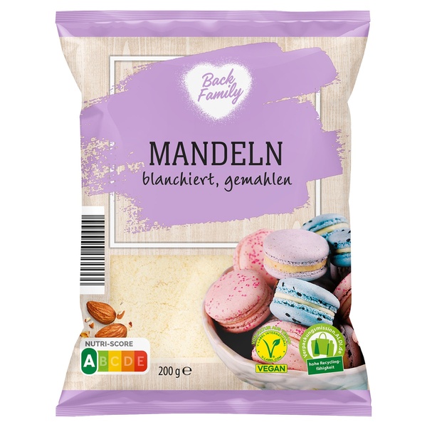 Bild 2 von BACK FAMILY Gemahlene Haselnusskerne oder Mandeln 200 g