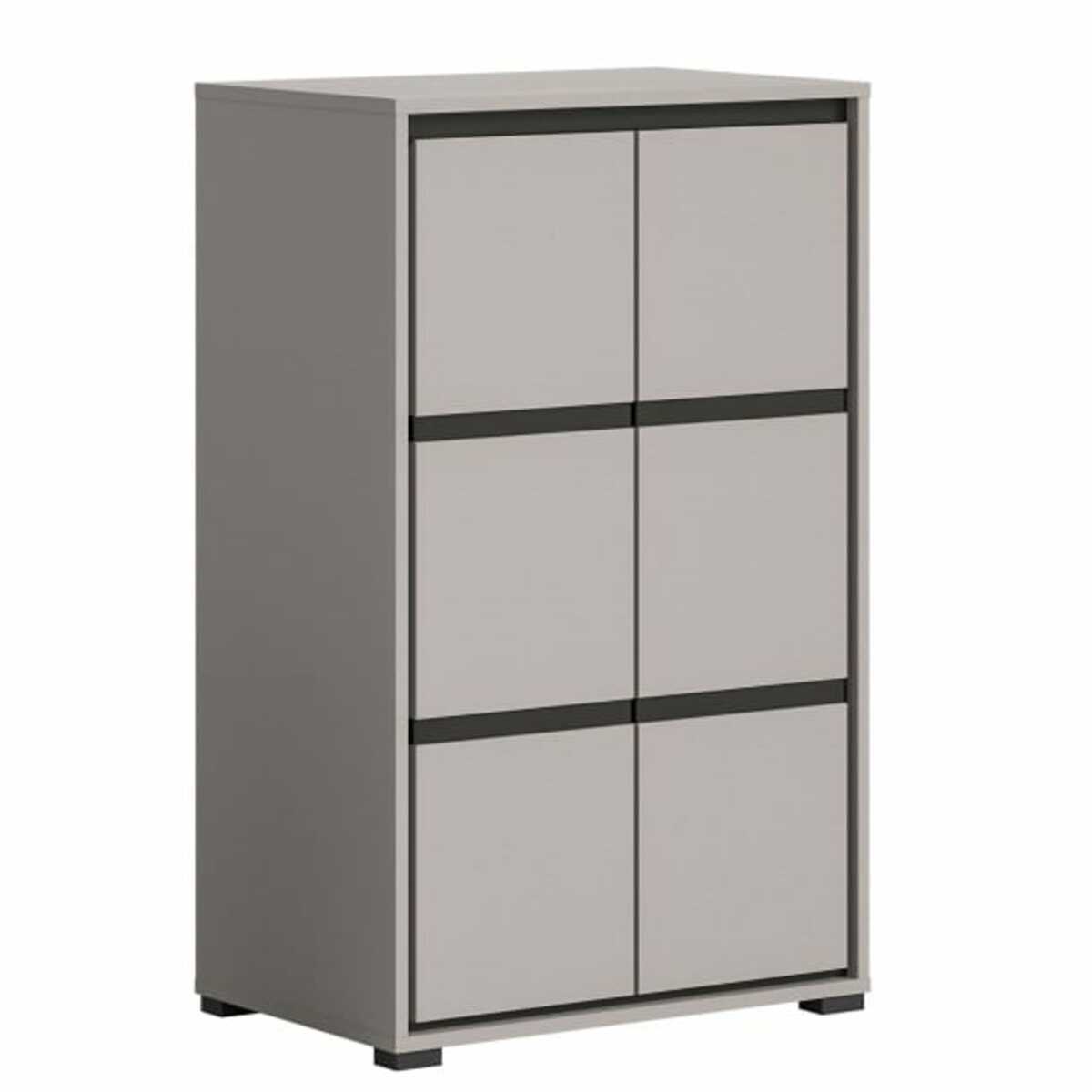 Bild 1 von Schuhkommode Jaru Grau Nachbildung/Schwarz B/H/T 103x65x37cm