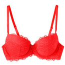 Bild 1 von Damen Push-Up-BH mit floraler Spitze ROT