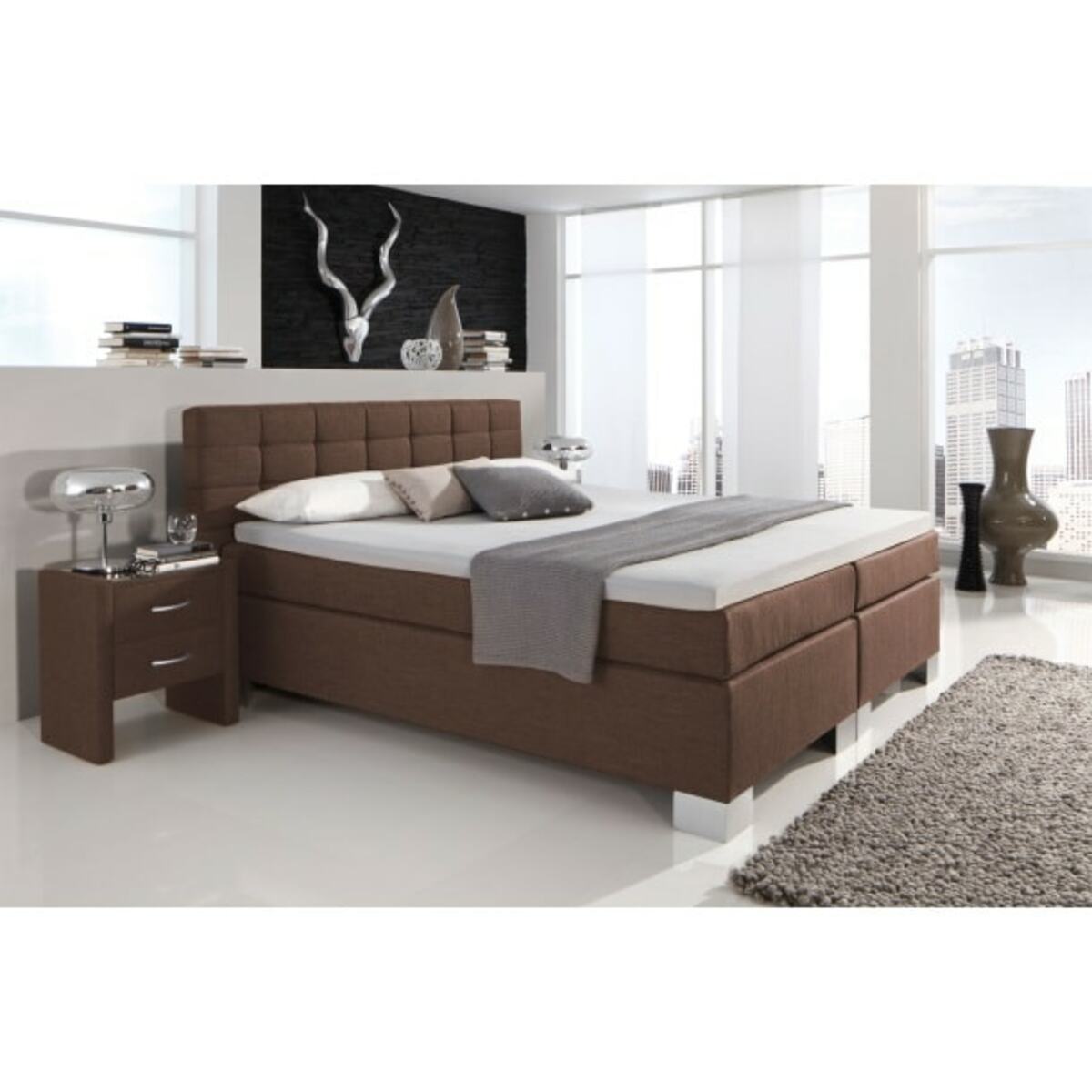 Bild 1 von Boxspringbett Holiday braun 200x200 cm