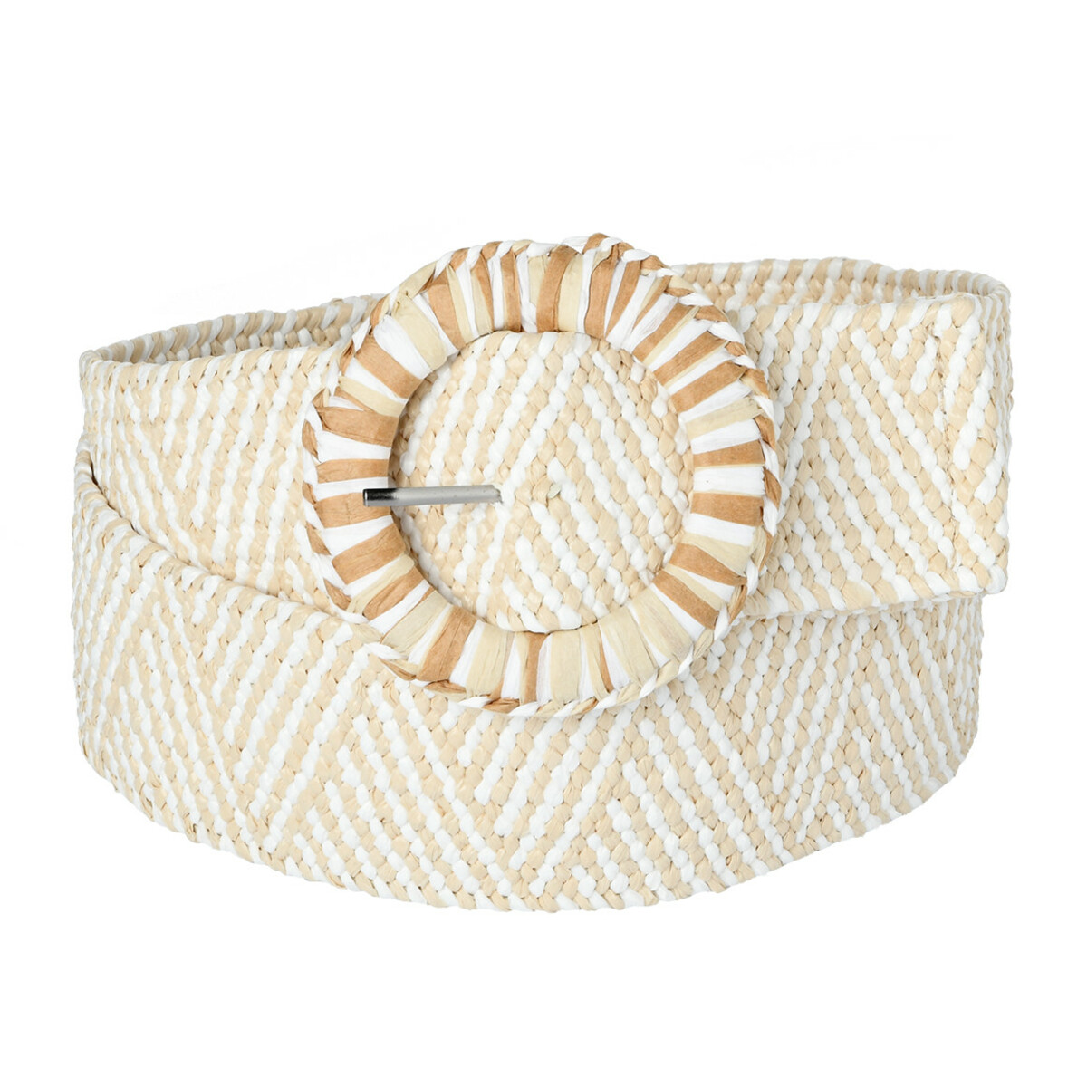 Bild 1 von Damen Gürtel mit Stretch HELLBEIGE / WEISS