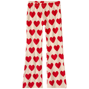 Mädchen Leggings in Ripp-Qualität CREME / ROT