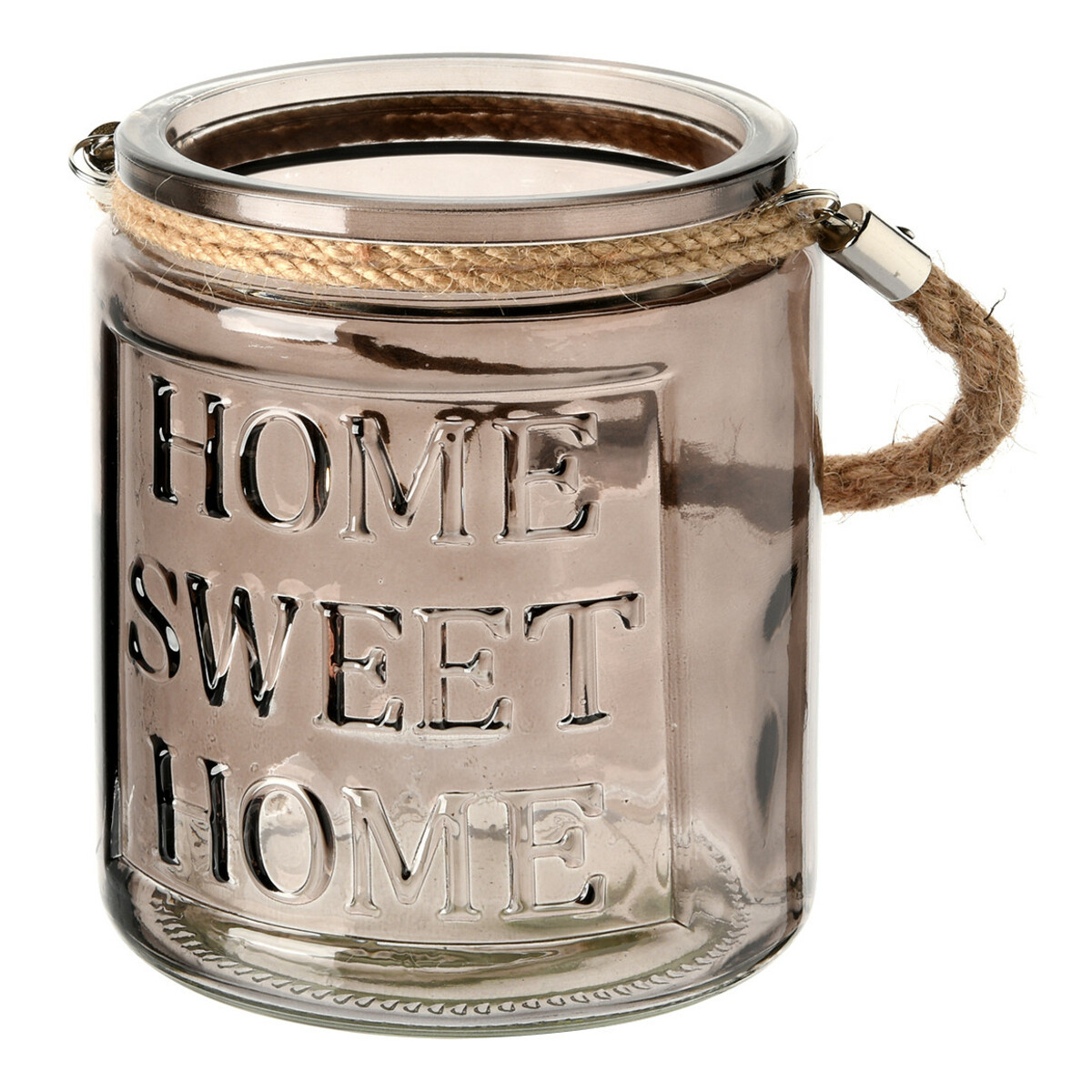 Bild 1 von Großes Windlicht mit Henkel GRAU