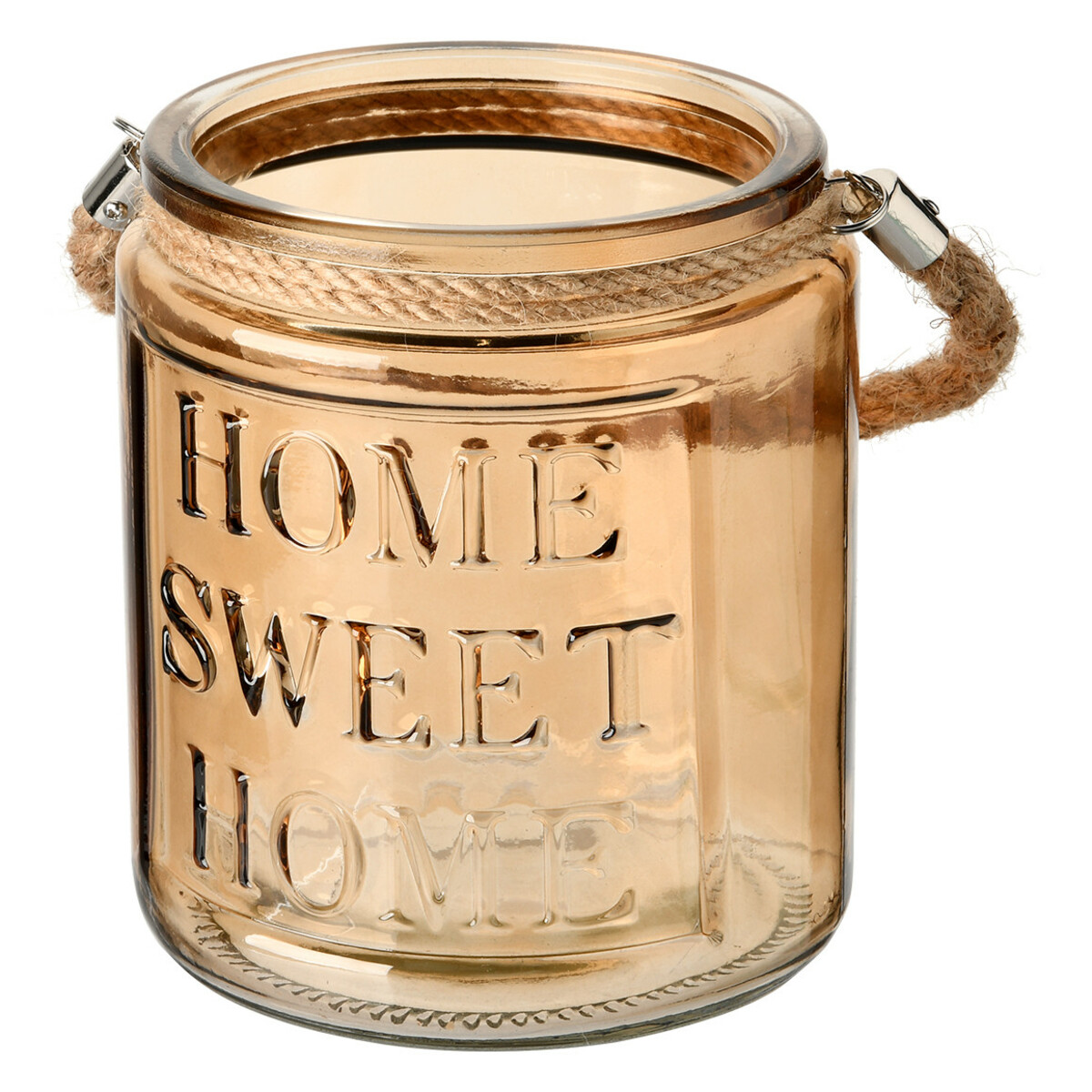 Bild 1 von Großes Windlicht mit Henkel BRAUN