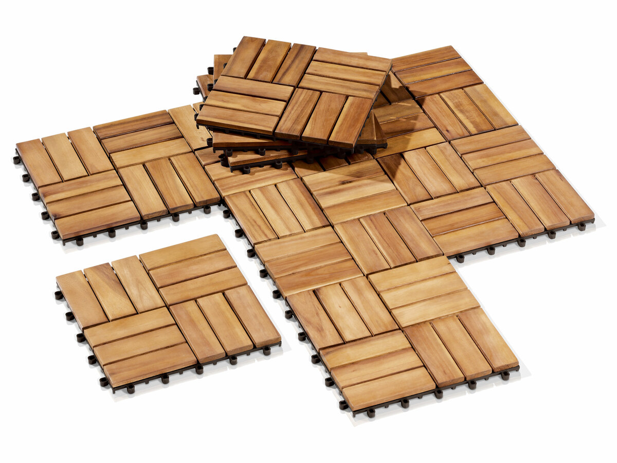 LIVARNO home Holzfliesen, 10 Stück von Lidl für 24,99 € ansehen!