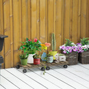 Bild 3 von Outsunny 2er-Set Pflanzenroller Blumenroller 30x30cm für Innen und Außen