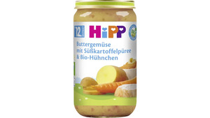 HiPP Menüs ab 12.Monat - Buttergemüse mit Süßkartoffelpüree und Bio-Hühnchen