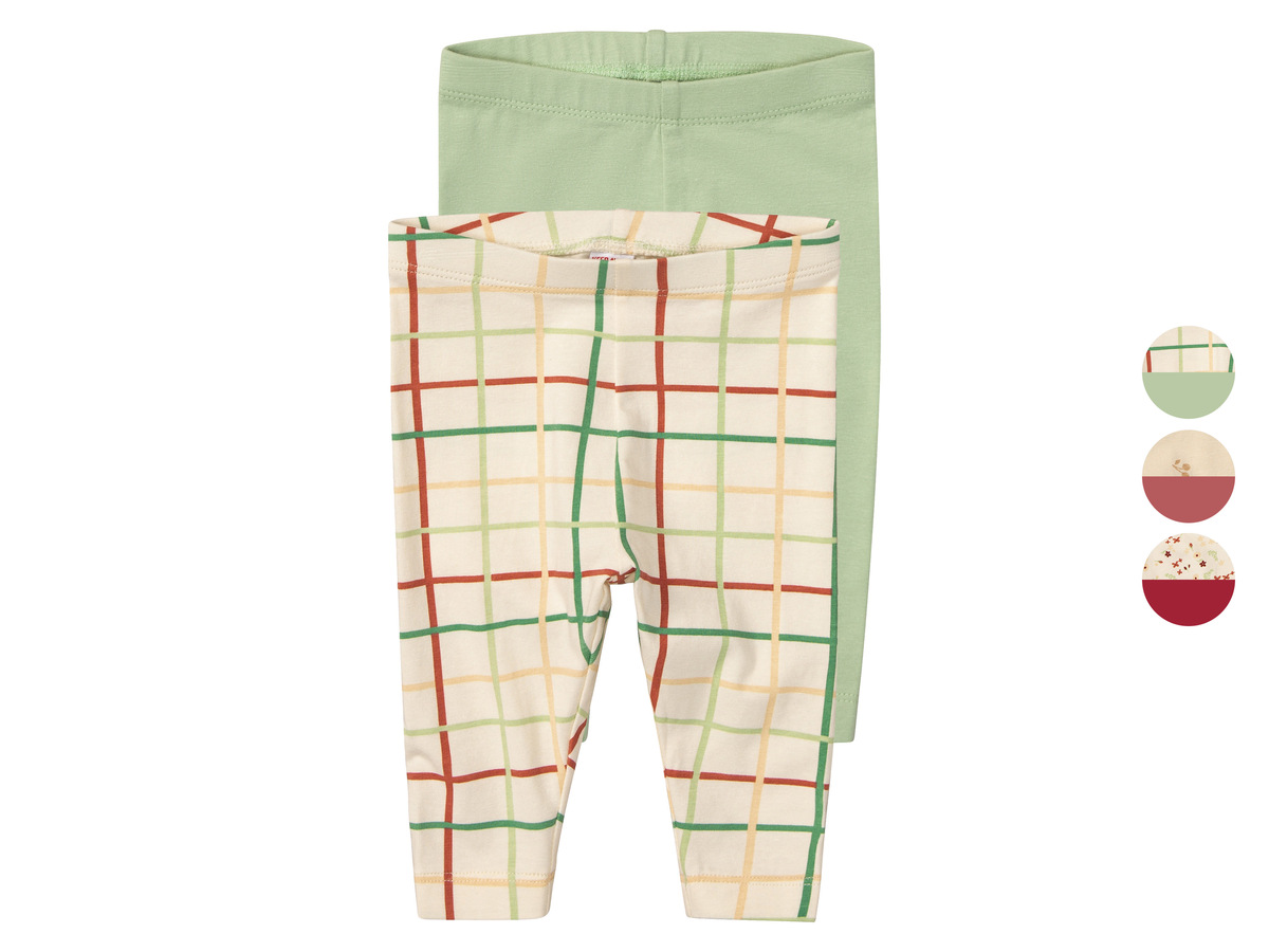 Bild 1 von lupilu® Baby Mädchen Leggings, 2 Stück, mit Bio-Baumwolle