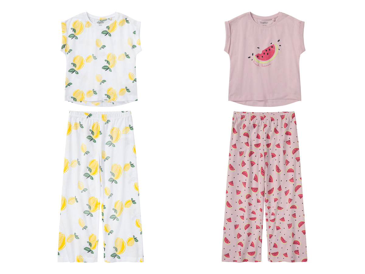 Bild 1 von lupilu® Kinder Mädchen Pyjama, aus reiner Baumwolle