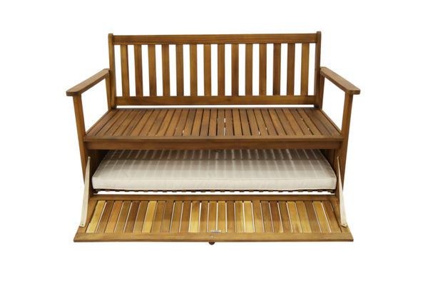 Bild 3 von HC Garten & Freizeit Aufbewahrungsbank Sitzbank mit Stauraum aus Akazieholz