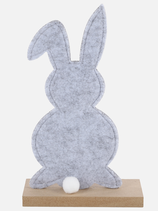 Bild 2 von Deko Hasenfiguer aus Filz, 22x13x5cm
                 
                                                        Grau