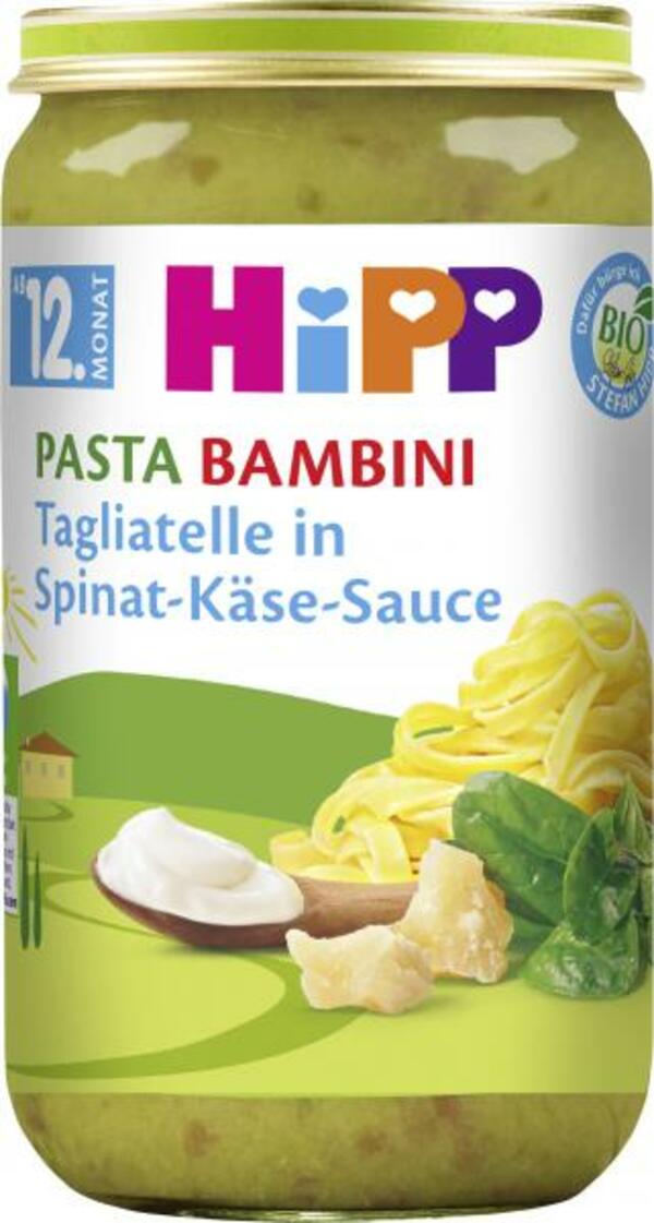 Bild 1 von Hipp Pasta Bambini Tagliatelle in Spinat-Käse-Sauce