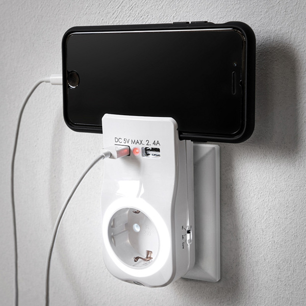 Bild 1 von Powertec Electric Adapter-Steckdose mit Handyhalter