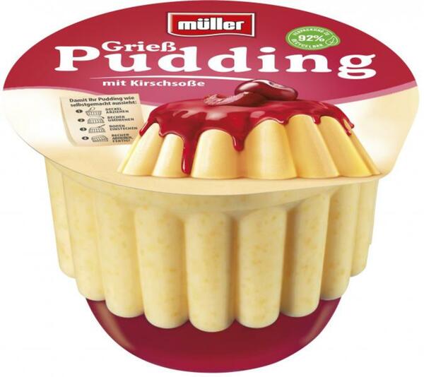 Bild 1 von Müller Grieß Pudding mit Kirschsoße
