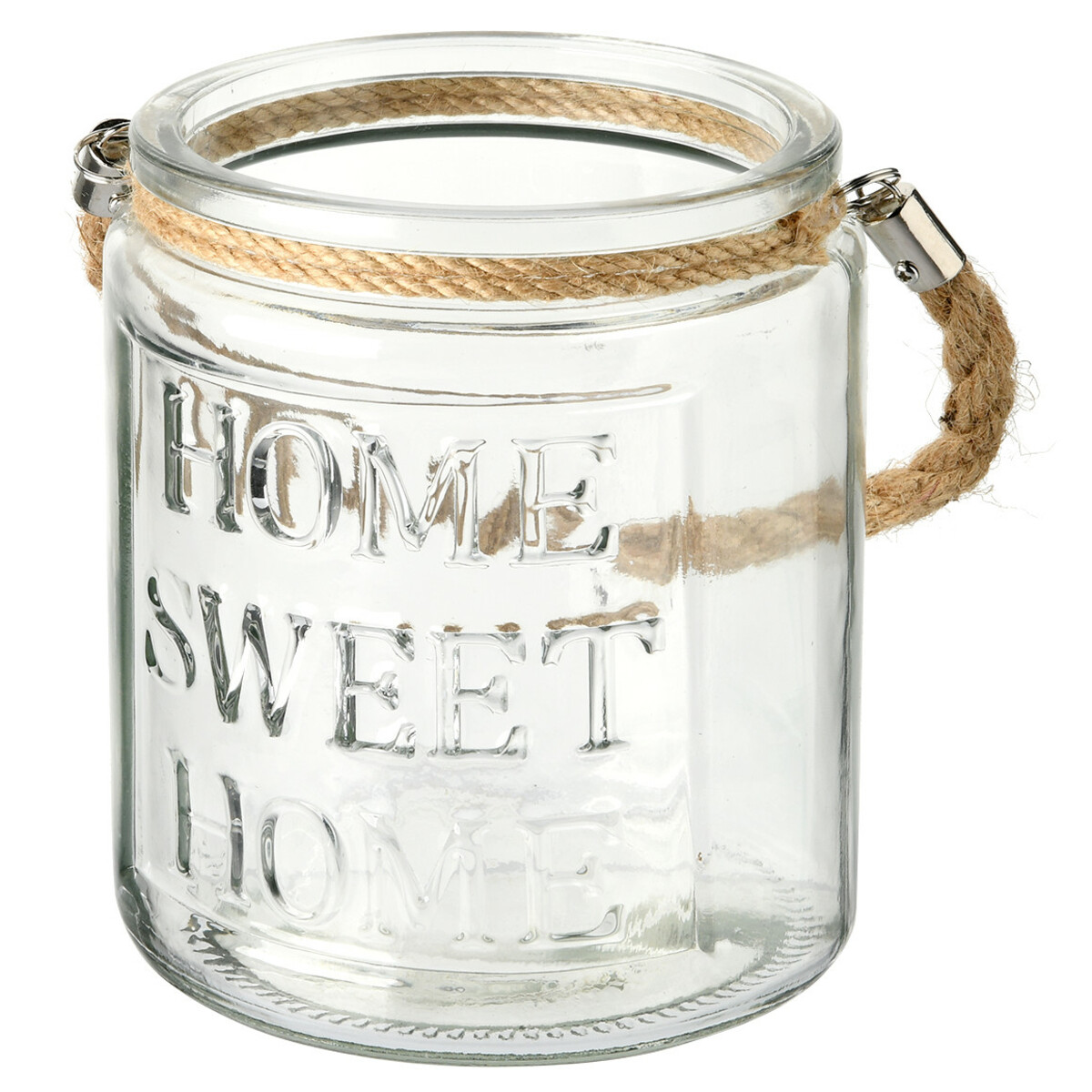 Bild 1 von Großes Windlicht mit Henkel GLASKLAR