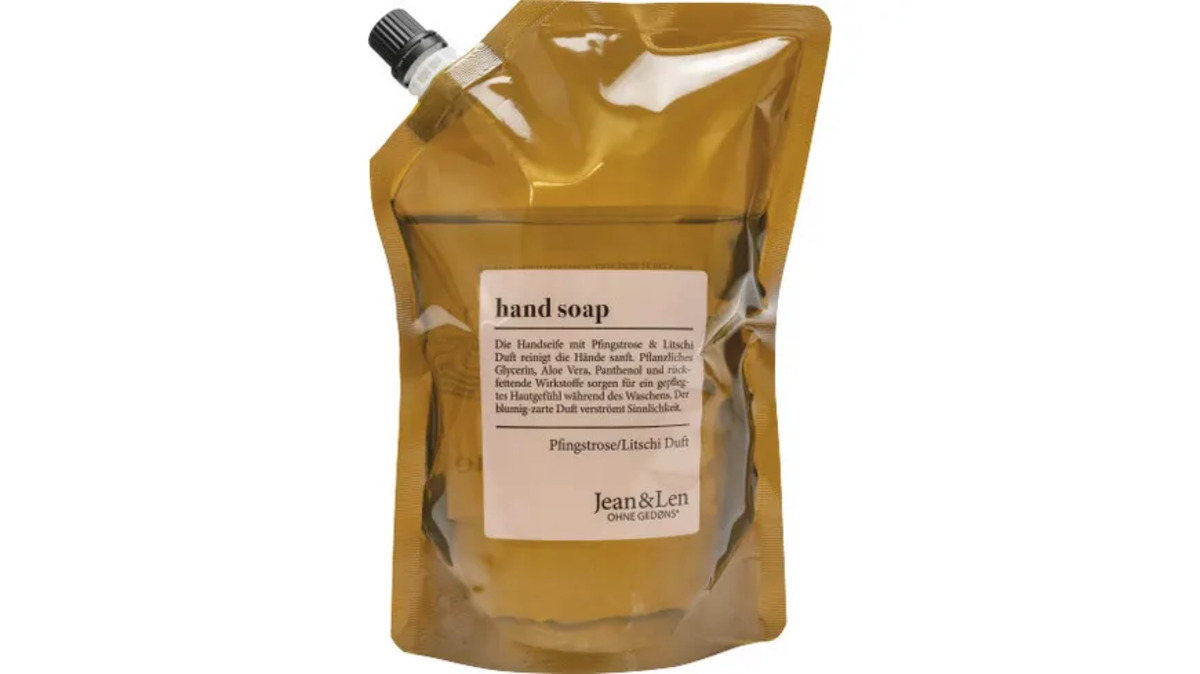 Bild 1 von Jean&Len Handseife Pfingstrose & Litschi Nachfüllbeutel