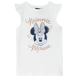 Minnie Maus T-Shirt mit großem Motiv WEISS