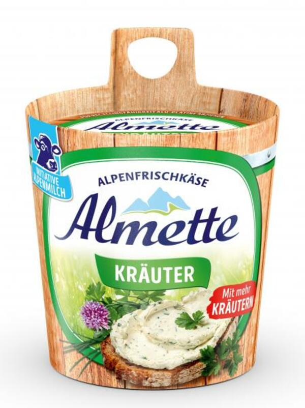 Bild 1 von Almette Alpenfrischkäse Kräuter