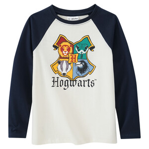 Harry Potter Langarmshirt mit Print DUNKELBLAU / CREMEWEISS