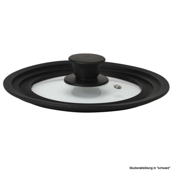 Bild 3 von Steuber Universal-Glasdeckel mit Silikonrand, Ø 16 - 20 cm - schwarz