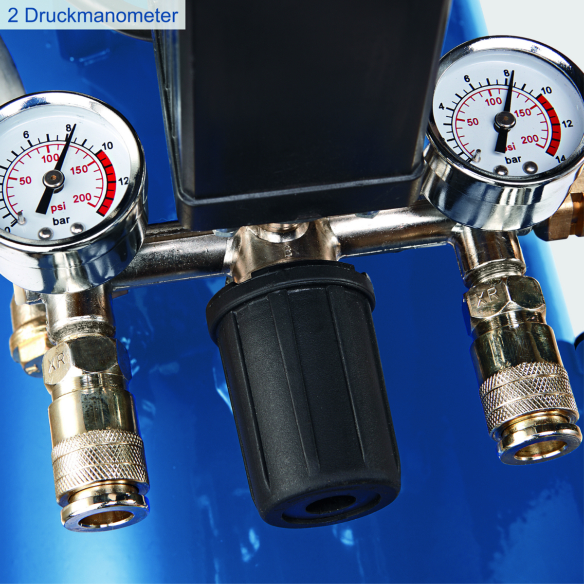 Bild 2 von Scheppach Doppelzylinder Kompressor 50L HC500