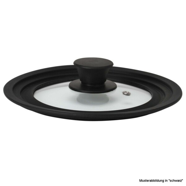 Bild 3 von Steuber Universal-Glasdeckel mit Silikonrand, Ø 24 - 28 cm - schwarz