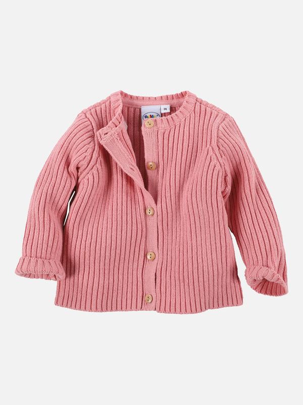 Bild 1 von Baby Strickjacke mit Holzknöpfen
                 
                                                        Rosa