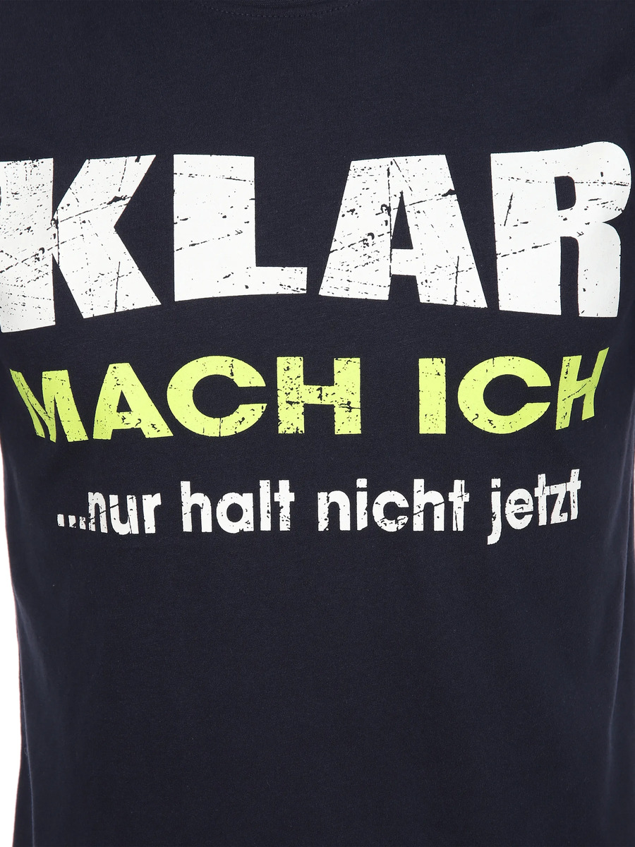 Bild 3 von Herren Arbeitsshirt mit Frontspruch
                 
                                                        Blau