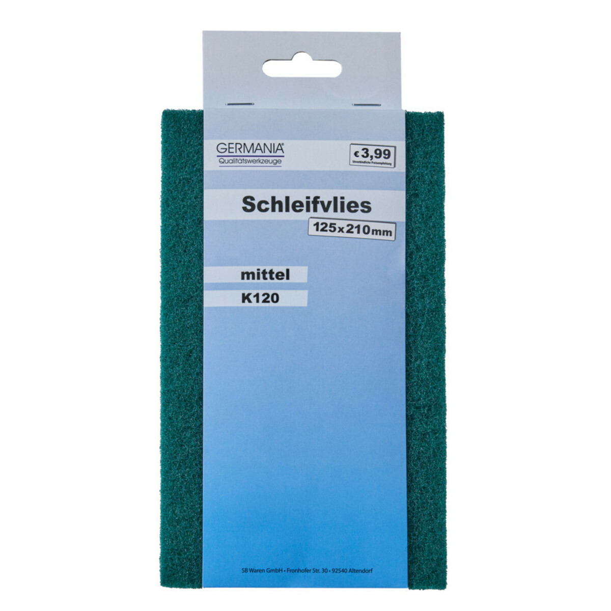 Bild 1 von GERMANIA Schleifvlies K120 mittel 125 x 210 mm