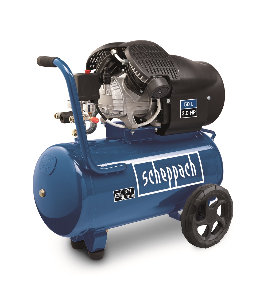 Bild 1 von Scheppach Doppelzylinder Kompressor 50L HC500