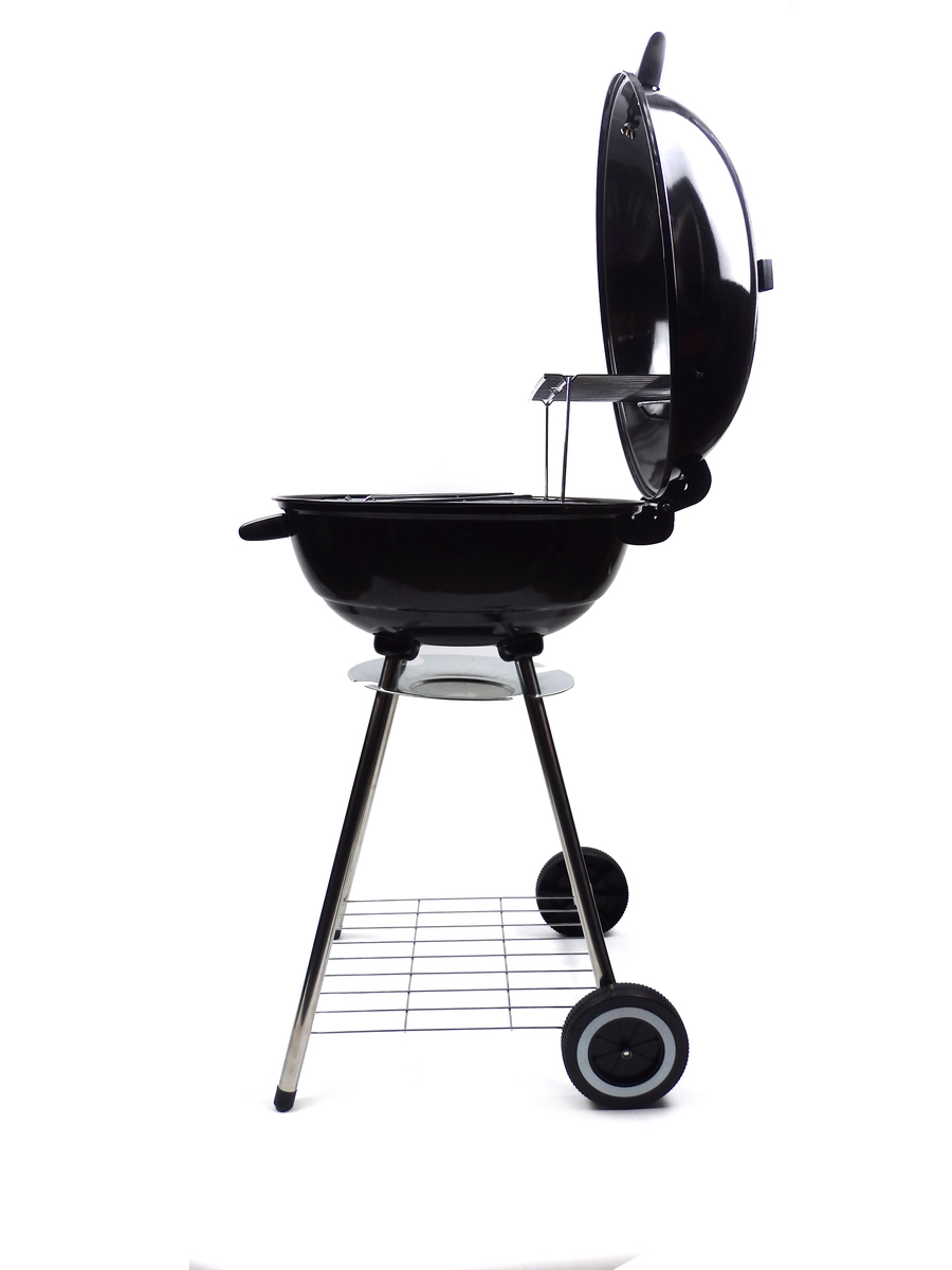 Bild 1 von Grillgourmet Holzkohle-Kugelgrill Classic mit 2 Standbeine & 2 Rollen schwarz