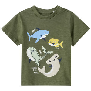 Baby T-Shirt mit Print OLIV
