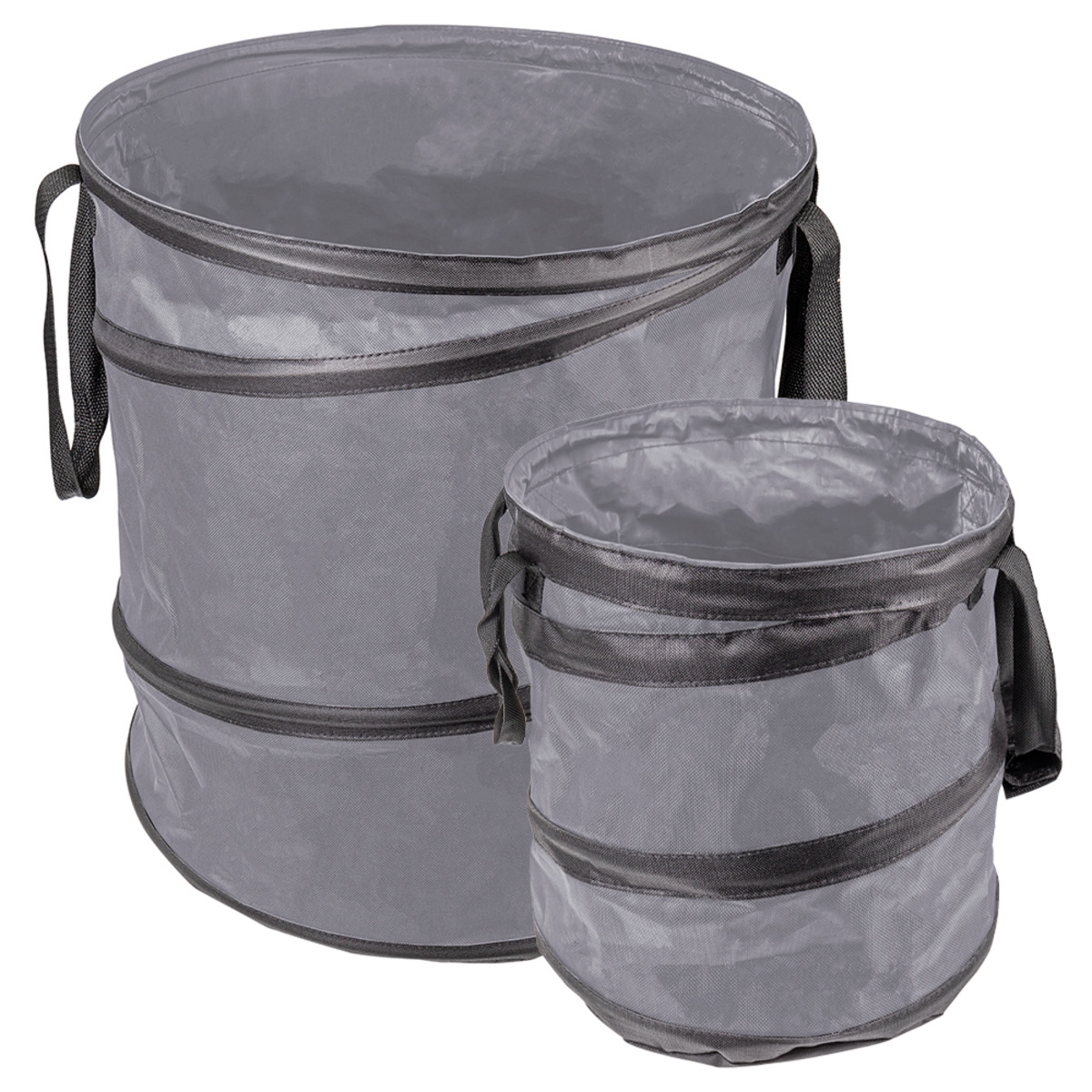 Bild 1 von Powertec Garden Pop-Up Garten- Abfallsack 2er, Grau