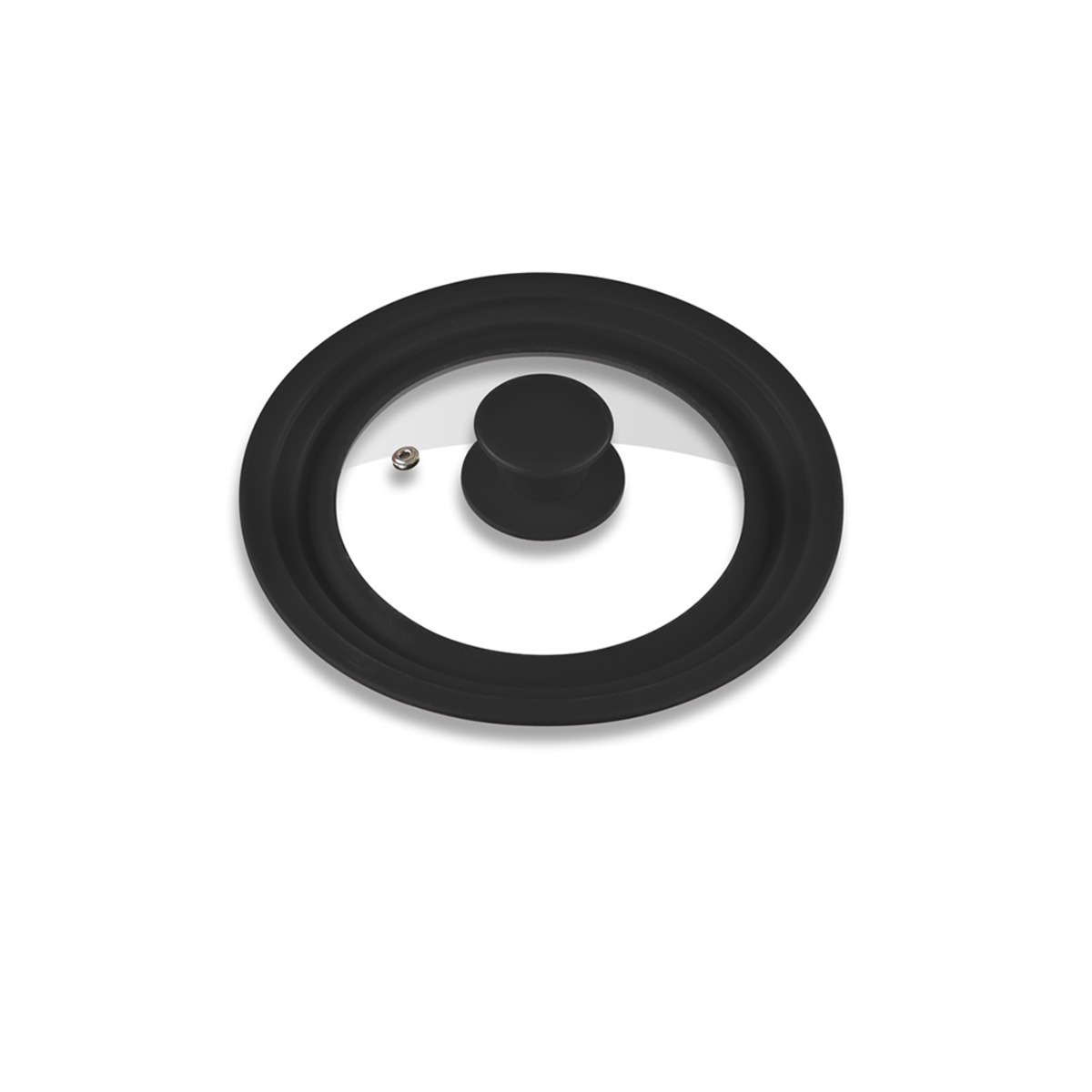 Bild 1 von Steuber Universal-Glasdeckel mit Silikonrand, Ø 16 - 20 cm - schwarz