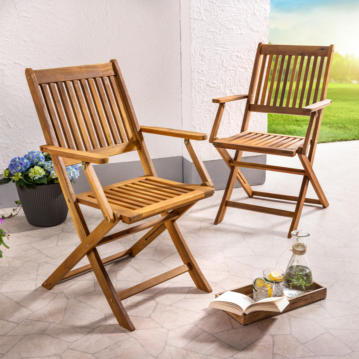 Bild 2 von HC Garten & Freizeit Gartenstuhl Sydney 2er-Set Akazie FSC®-zertifiziert