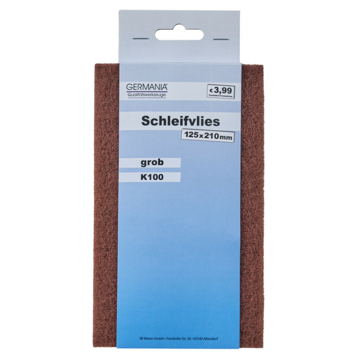 Bild 1 von GERMANIA Schleifvlies K100 grob 125 x 210 mm