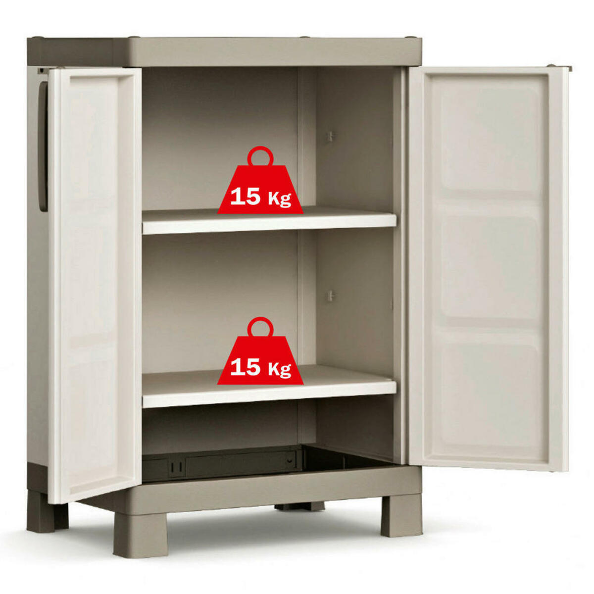 Bild 1 von Keter Kunststoffschrank Excellence beige Kunststoff B/H/T: ca. 65x97x45 cm