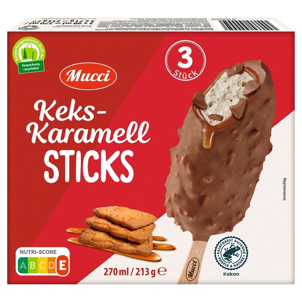 Bild 1 von MUCCI Keks-Karamell-Sticks 270 ml