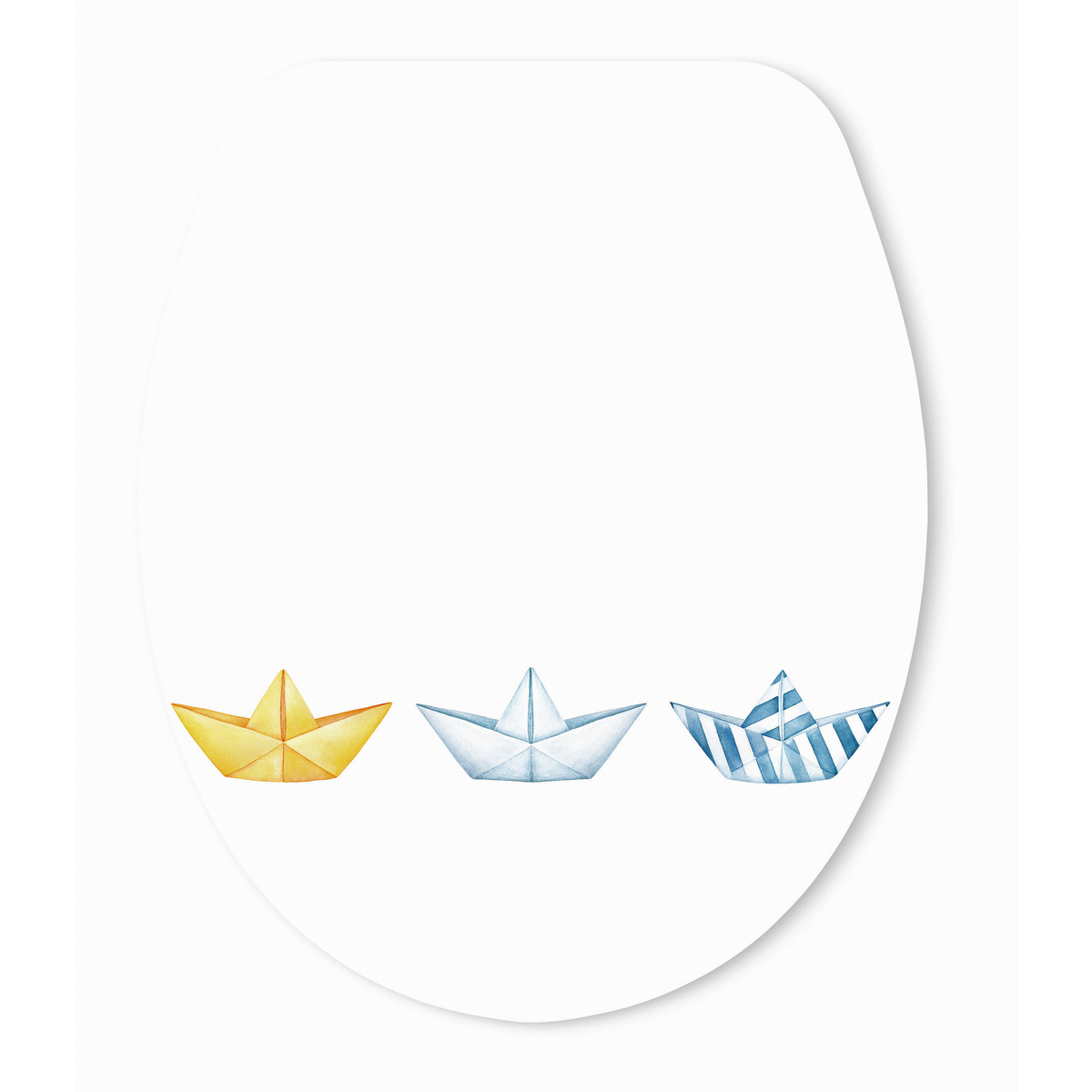 Bild 1 von WC-Sitz 'Papierboote' weiß