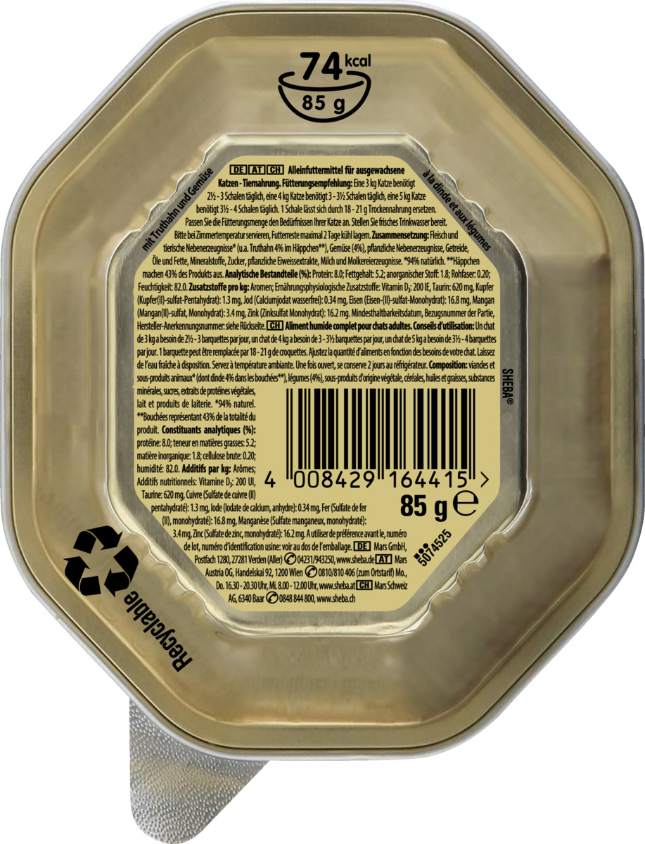 Bild 2 von Sheba Sauce Collection Frikassee mit Truthahn und Gemüse