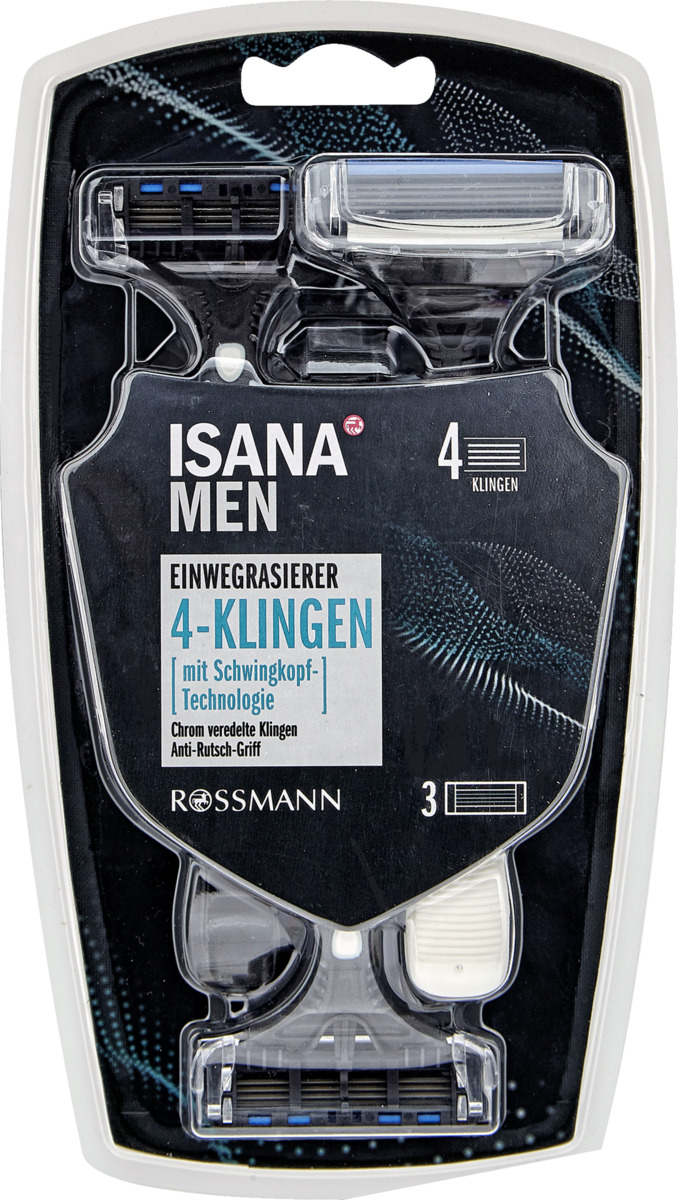 Bild 1 von ISANA men Einwegrasierer 4-Klingen